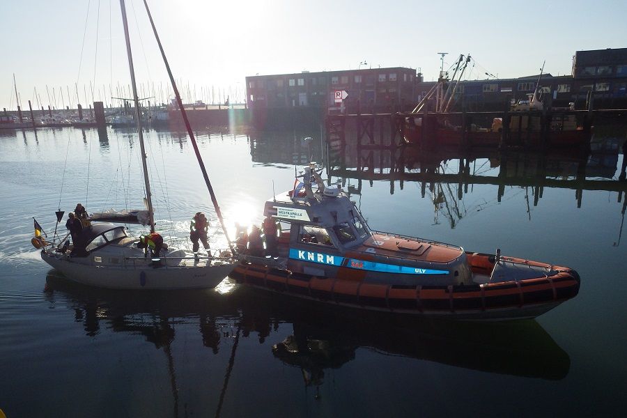 Reddingboot Uly arriveert in Breskens